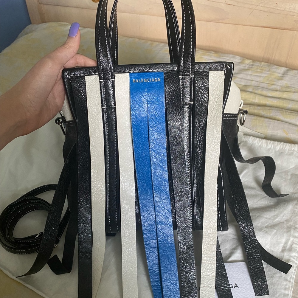 LIKE NEW w/TAGS Balenciaga Bazaar Tote with Fringes Crossbody Bag - Picture 2 of 9